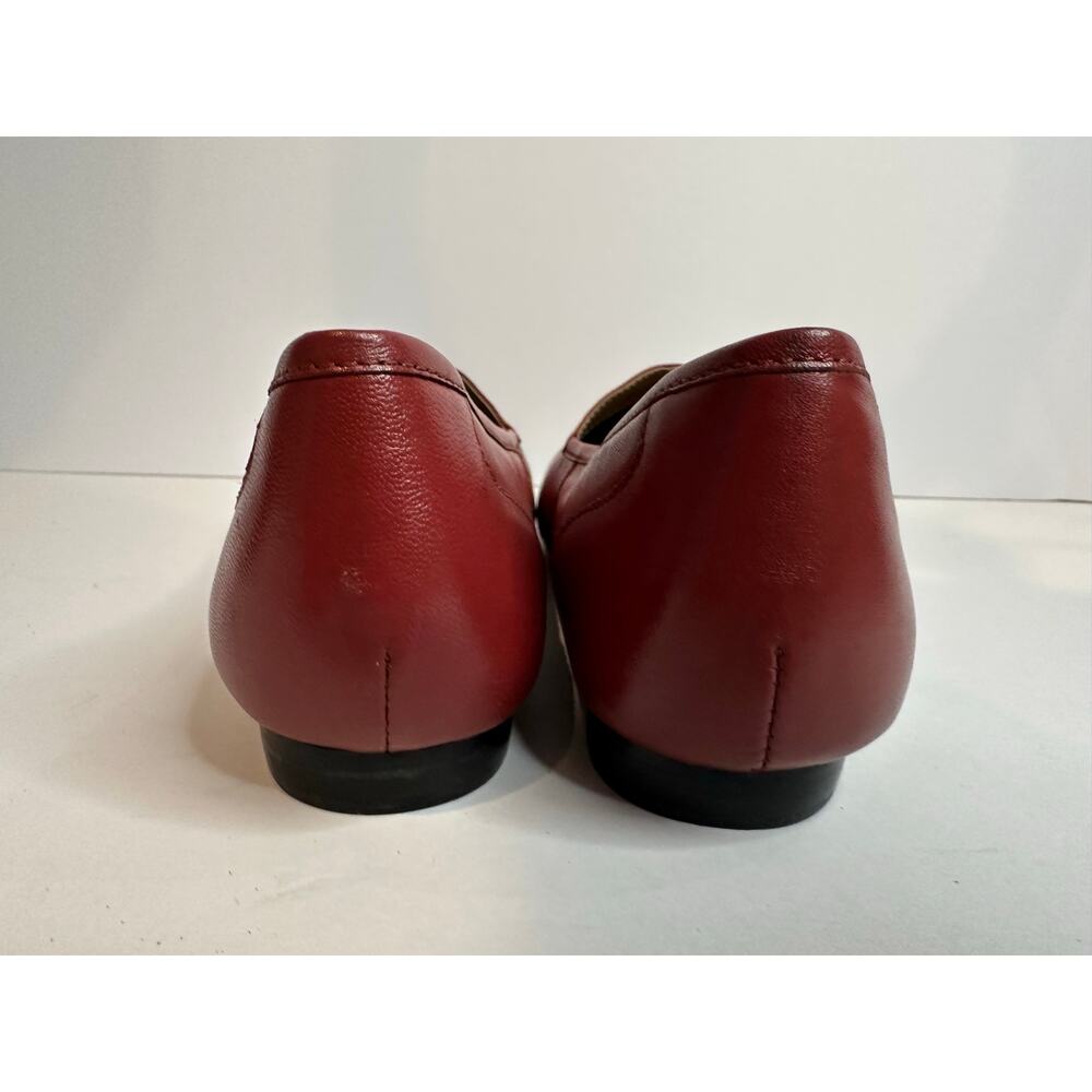 Array Freedom Square Toe Leather Loafers Women’s 9W Red Comfort Classic Shoes - Picture 5 of 10